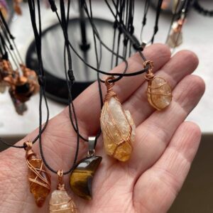 Wire Wrapped Gemstone Necklaces