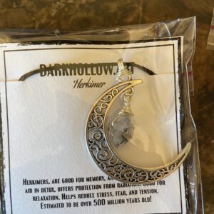 Light Moon Necklace - Herkimer Diamond
