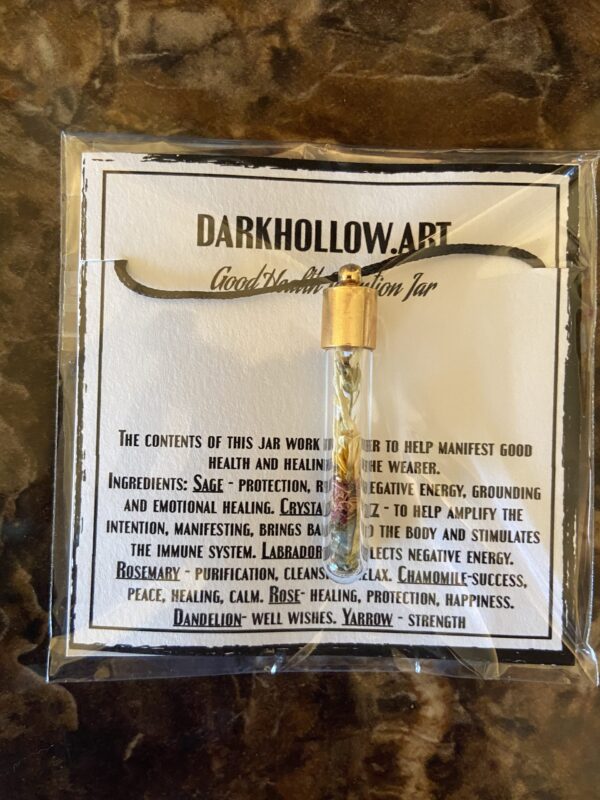 Intention Vial Necklace - Good Helath