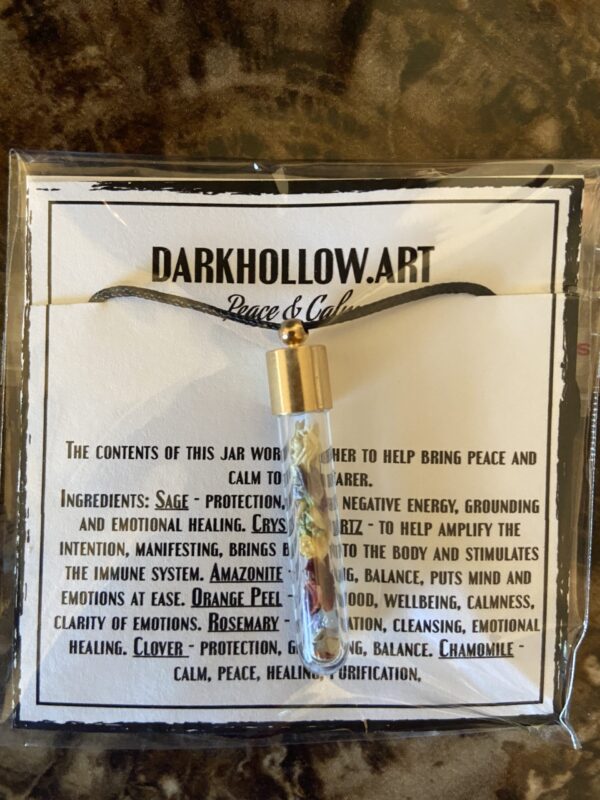Intention Vial Necklace - Peace and Calm