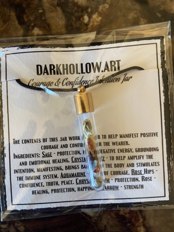 Intention Vial Necklace - Courage and Confidence